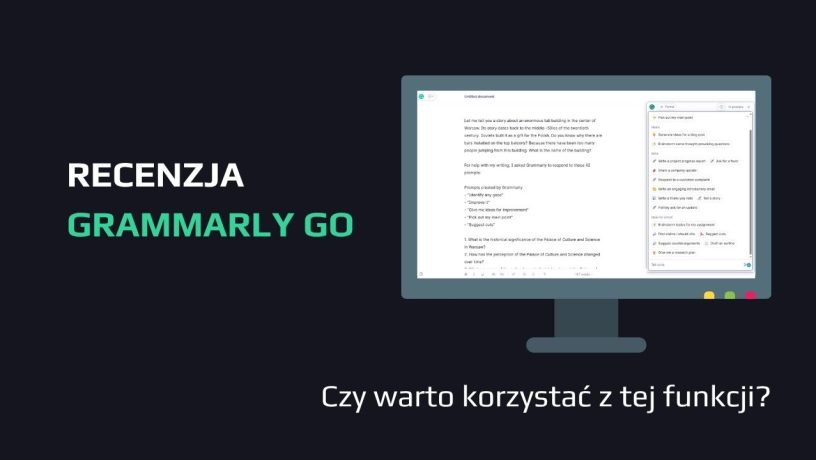 Czy warto korzystać z asystenta pisania po angielsku Grammarly Go?